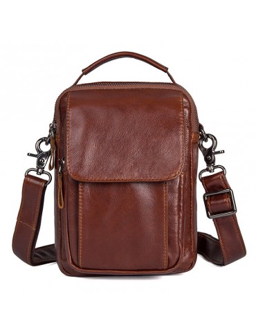 Genuine Leather Casual Multi-pockets Shoulder Crossbody Bag For Men