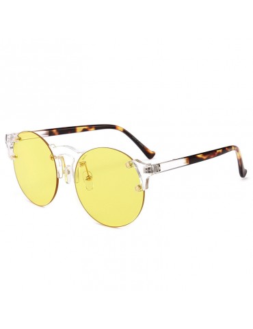 Womens Vogue Summer Round Frame Sunglasses Outdoor Casual Ocean Lens Glasses